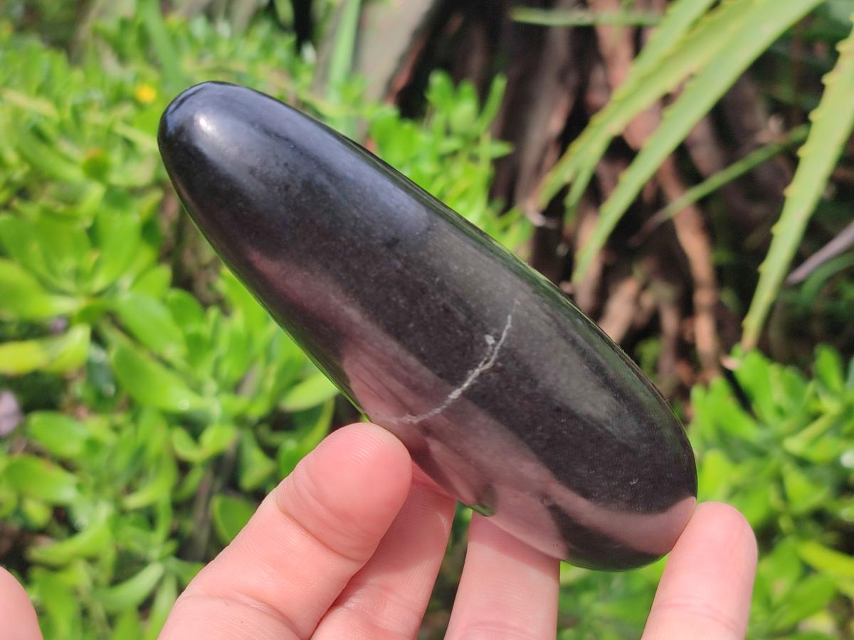 Polished Black Basalt Massage Wands x 12 From Madagascar - Toprock Gemstones and Minerals 