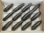 Polished Black Basalt Massage Wands x 12 From Madagascar - Toprock Gemstones and Minerals 
