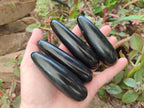 Polished Black Basalt Massage Wands x 12 From Madagascar - Toprock Gemstones and Minerals 