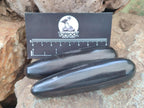 Polished Black Basalt Massage Wands x 12 From Madagascar - Toprock Gemstones and Minerals 