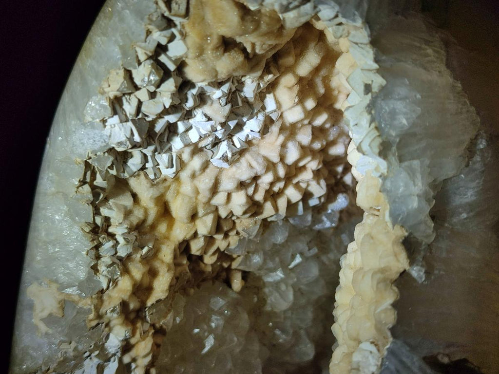 Polished and Natural Large Coral Flower Agate Geode x 1 From Antsahalova, Madagascar - Toprock Gemstones and Minerals 