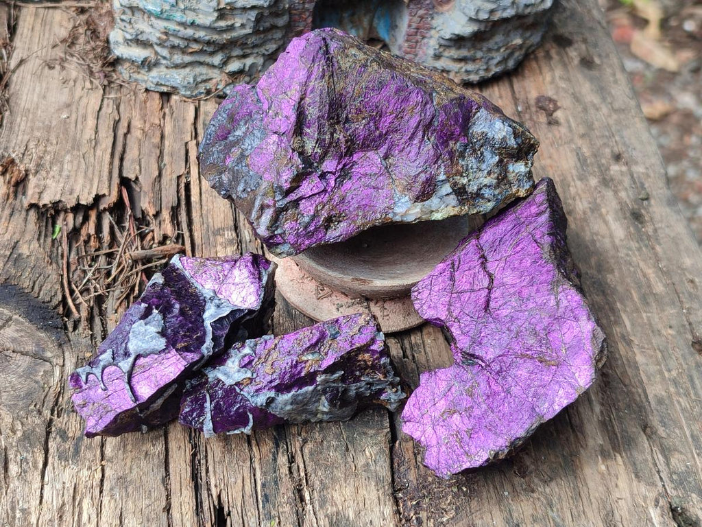 Natural Metallic Cobbed Purpurite Specimens x 13 From Erongo, Namibia - Toprock Gemstones and Minerals 