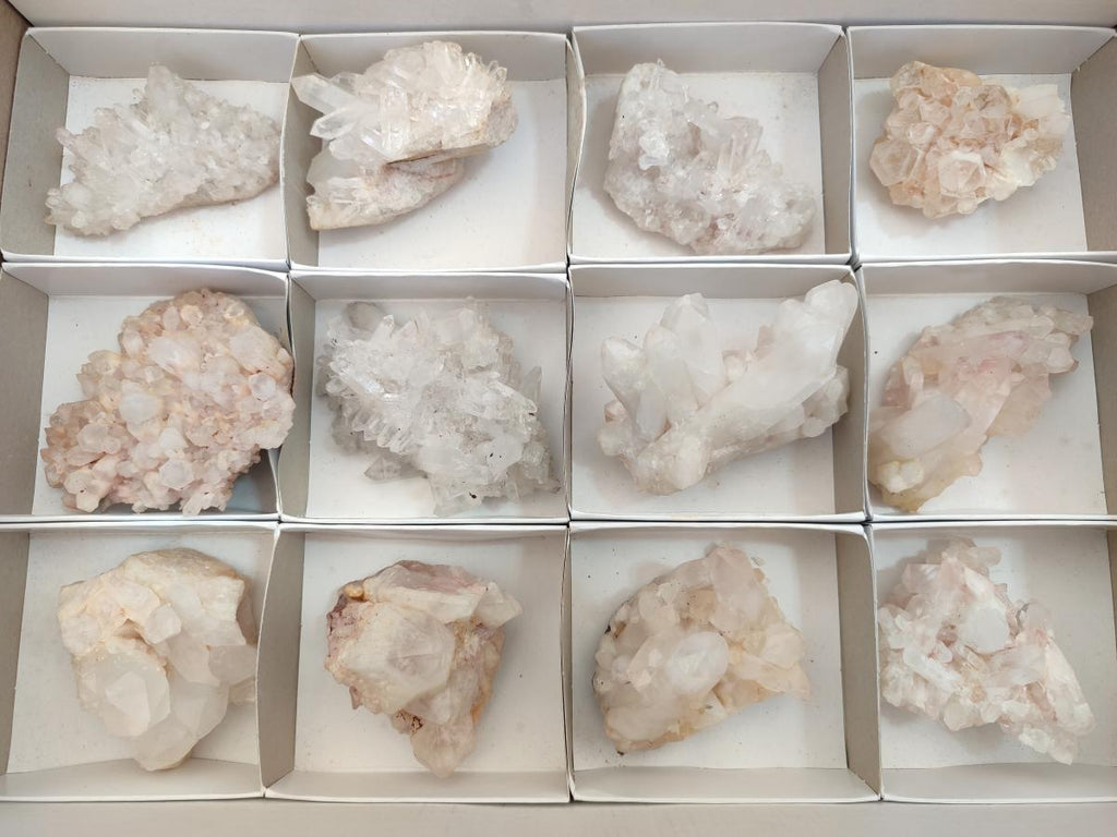 Natural Mix of Malagasy Quartz Clusters x 12 From Madagascar - Toprock Gemstones and Minerals 