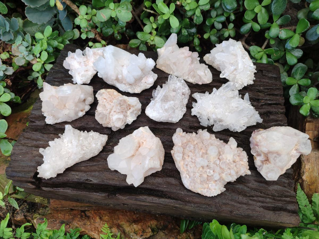 Natural Mix of Malagasy Quartz Clusters x 12 From Madagascar - Toprock Gemstones and Minerals 