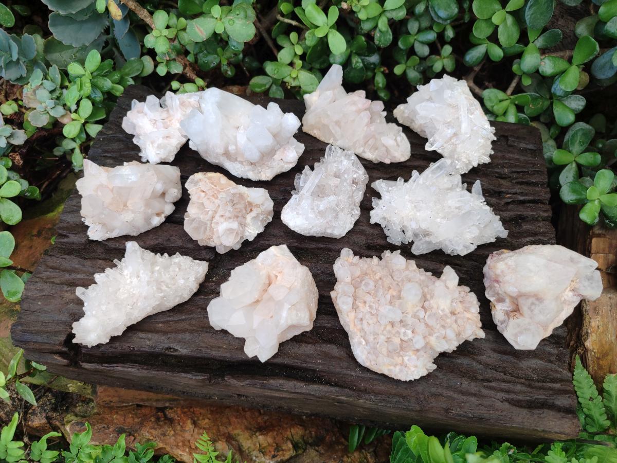 Natural Mix of Malagasy Quartz Clusters x 12 From Madagascar - Toprock Gemstones and Minerals 