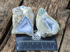 Polished One Side Blue Lace Agate Geodes x 12 From Nsanje, Malawi - Toprock Gemstones and Minerals 