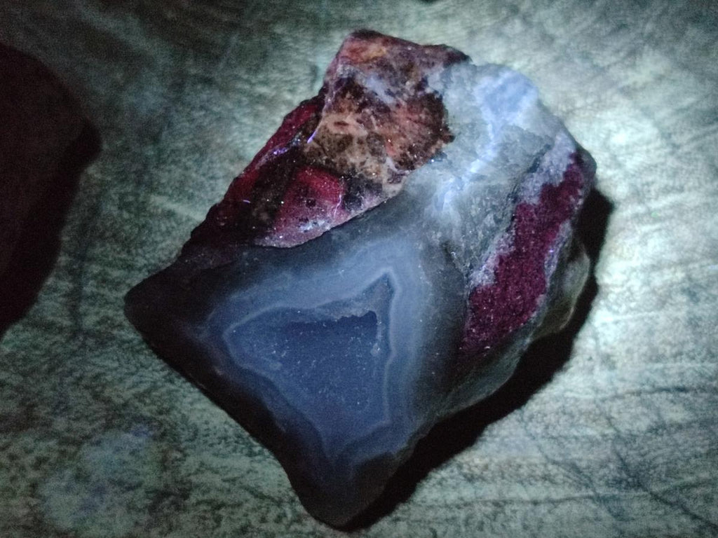 Polished One Side Blue Lace Agate Geodes x 12 From Nsanje, Malawi - Toprock Gemstones and Minerals 