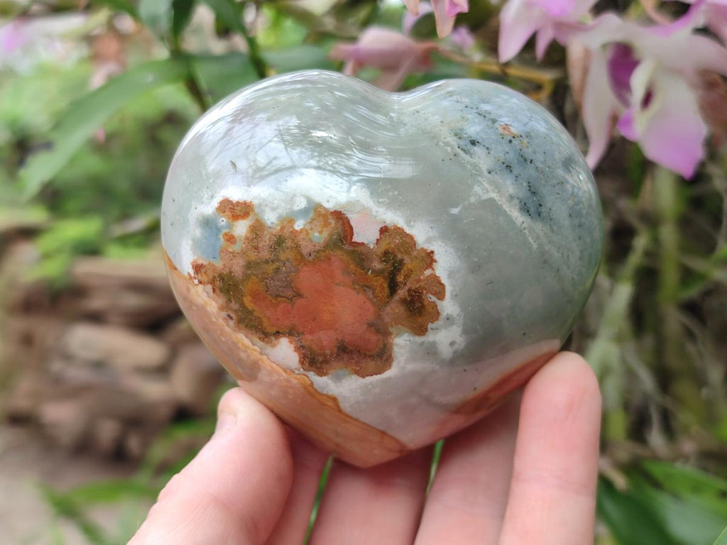Polished Polychrome Jasper Hearts x 12 From Androka, Madagascar - Toprock Gemstones and Minerals 