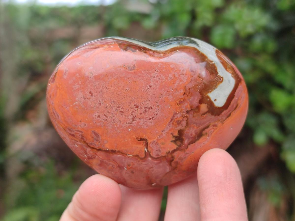 Polished Polychrome Jasper Hearts x 12 From Androka, Madagascar - Toprock Gemstones and Minerals 