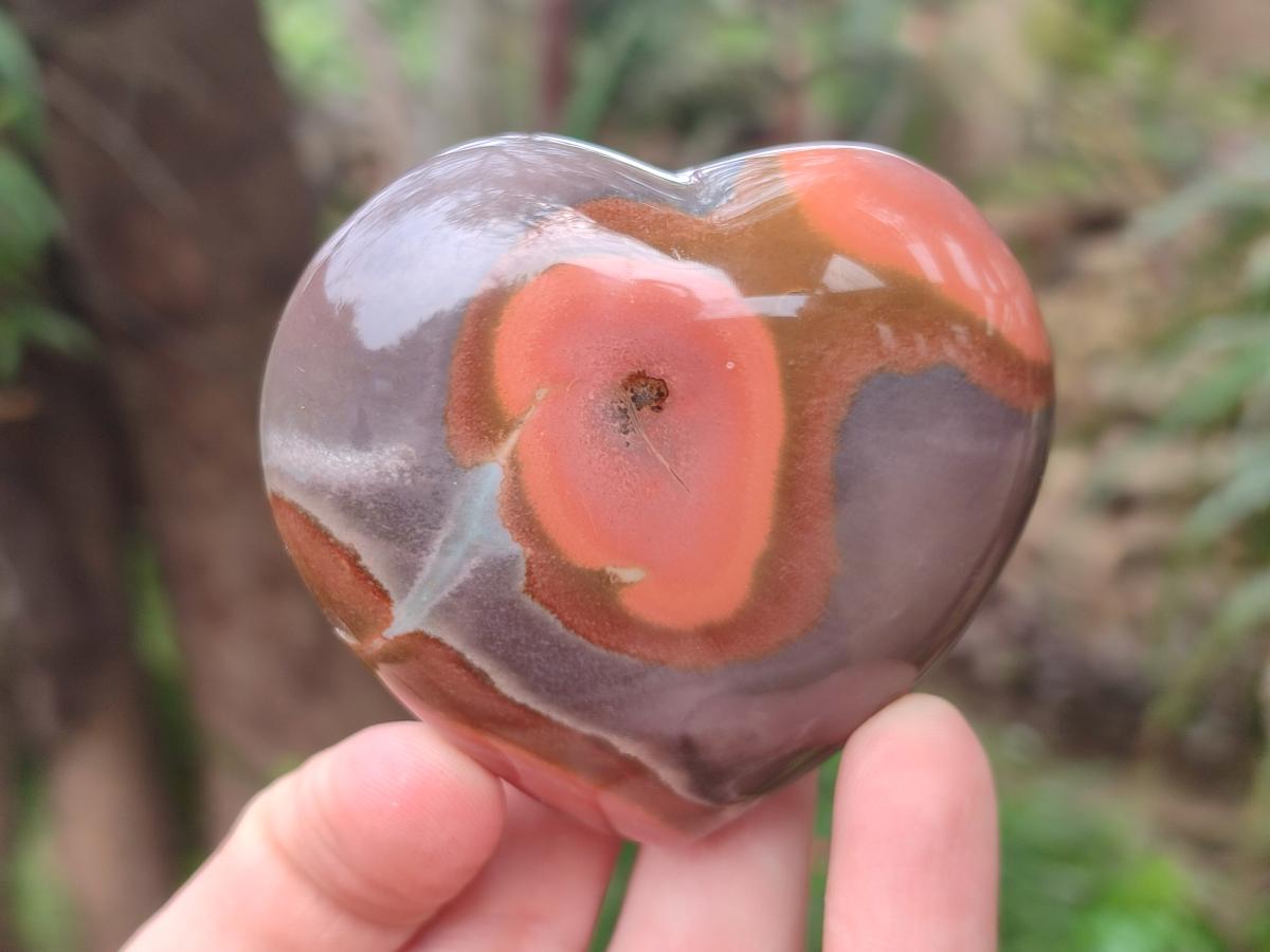 Polished Polychrome Jasper Hearts x 12 From Androka, Madagascar - Toprock Gemstones and Minerals 