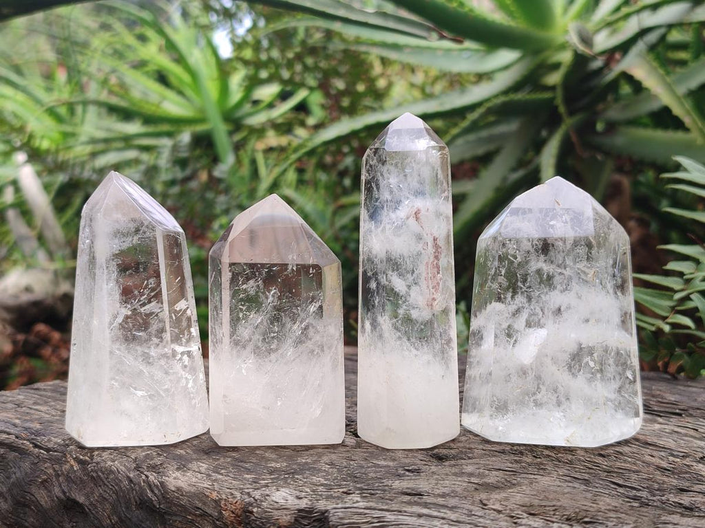 Polished Clear Quartz Crystals x 12 From Madagascar - Toprock Gemstones and Minerals 
