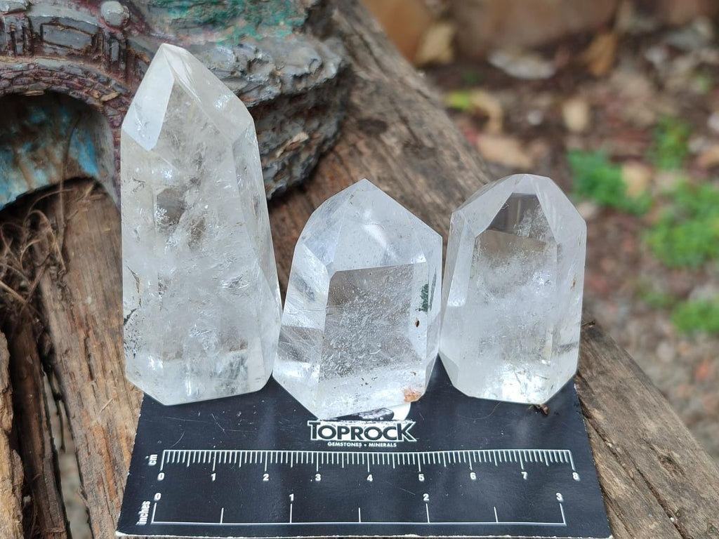 Polished Clear Quartz Crystals x 12 From Madagascar - Toprock Gemstones and Minerals 