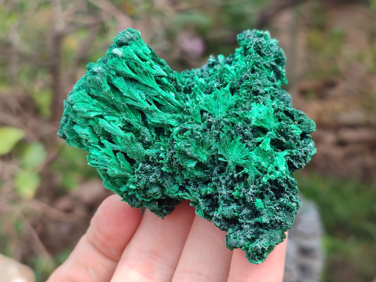 Natural Silky Malachite Specimens x 6 From Kasompe, Congo - Toprock Gemstones and Minerals 