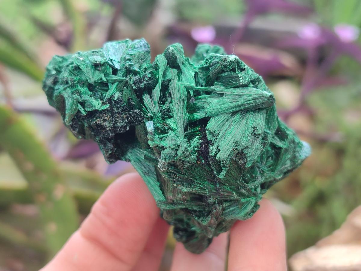 Natural Silky Malachite Specimens x 6 From Kasompe, Congo - Toprock Gemstones and Minerals 