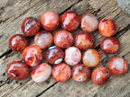 Polished Carnelian Agate Gemstone Galets x 20 From Madagascar - Toprock Gemstones and Minerals 