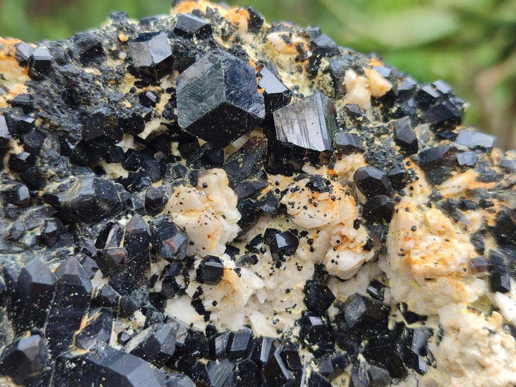 Natural Large Dark Smokey Quartz Clusters with Black Tourmaline and Feldspar x 2 From Erongo, Namibia - Toprock Gemstones and Minerals 