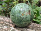 Polished Green Chrysoprase Spheres x 2 From Ambatondrazaka, Madagascar - Toprock Gemstones and Minerals 