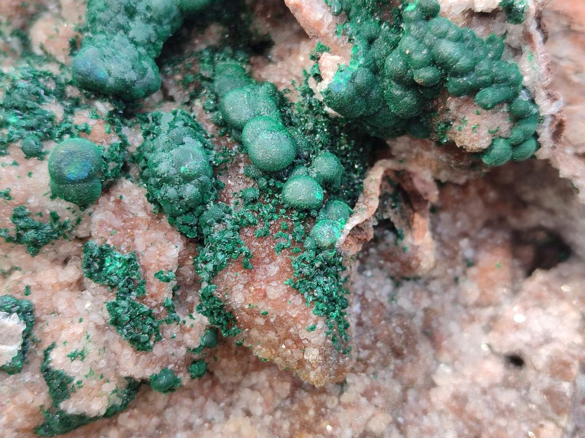 Natural XL Museum Ball Malachite Specimen with Drusy Quartz on Dolomite Matrix x 1 From Mindingi Mine, Kambove, Congo - Toprock Gemstones and Minerals 