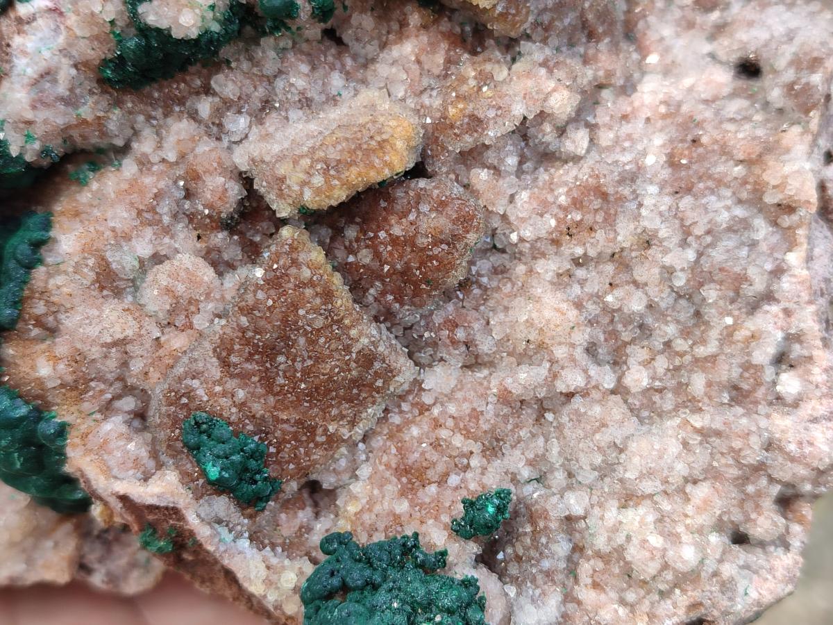 Natural XL Museum Ball Malachite Specimen with Drusy Quartz on Dolomite Matrix x 1 From Mindingi Mine, Kambove, Congo - Toprock Gemstones and Minerals 