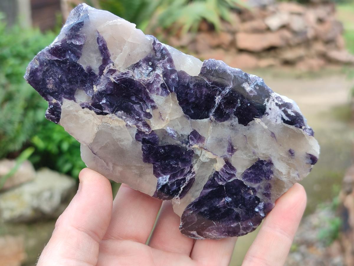 Polished One Side Lithium Silver Leaf Lepidolite Specimens x 6 From Zimbabwe - Toprock Gemstones and Minerals 