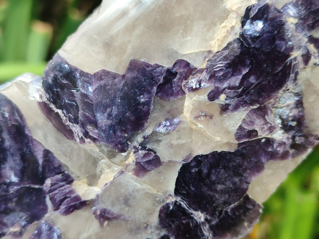 Polished One Side Lithium Silver Leaf Lepidolite Specimens x 6 From Zimbabwe - Toprock Gemstones and Minerals 