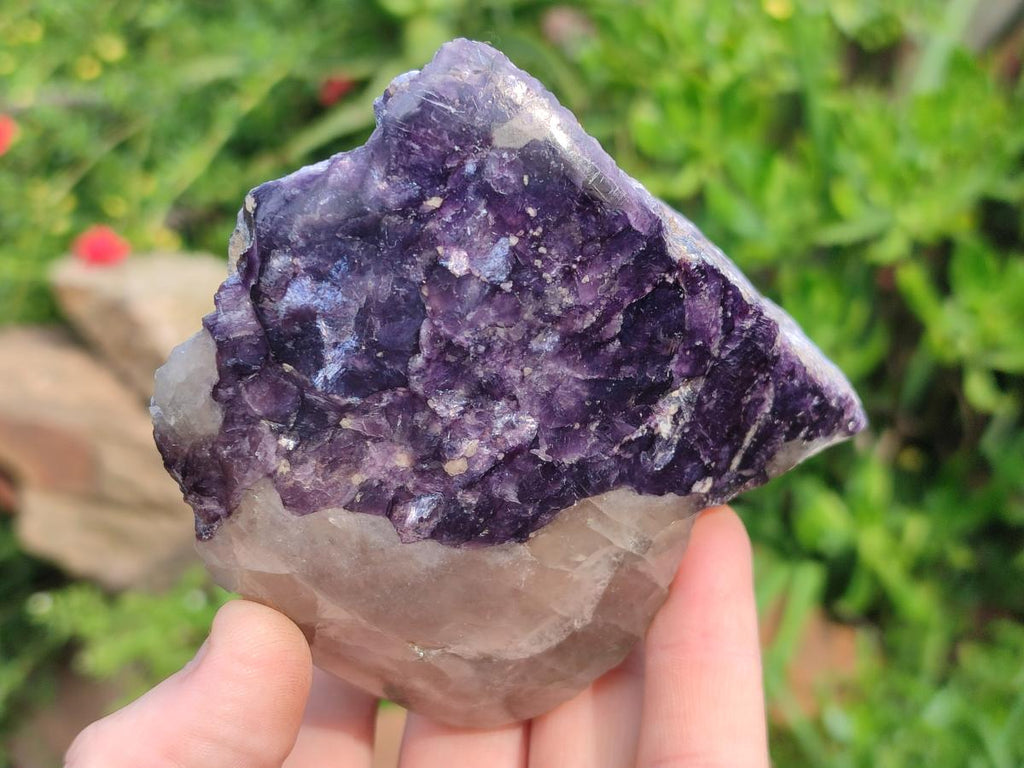 Polished One Side Lithium Silver Leaf Lepidolite Specimens x 6 From Zimbabwe - Toprock Gemstones and Minerals 