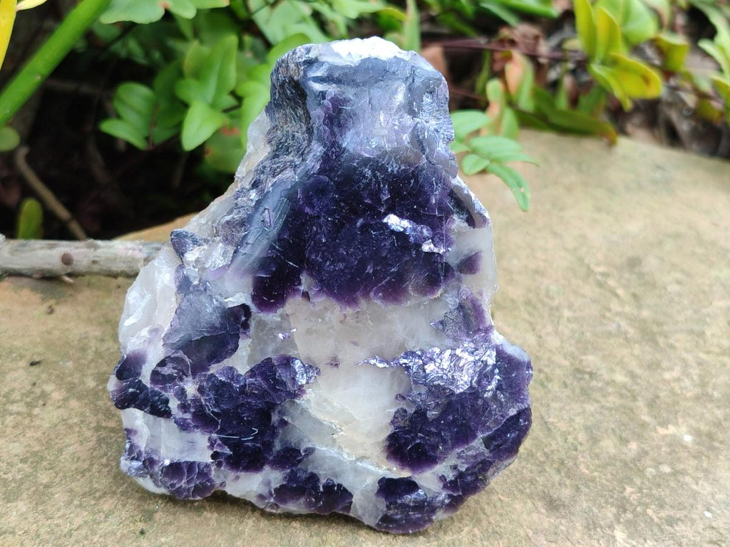 Polished One Side Lithium Silver Leaf Lepidolite Specimens x 6 From Zimbabwe - Toprock Gemstones and Minerals 