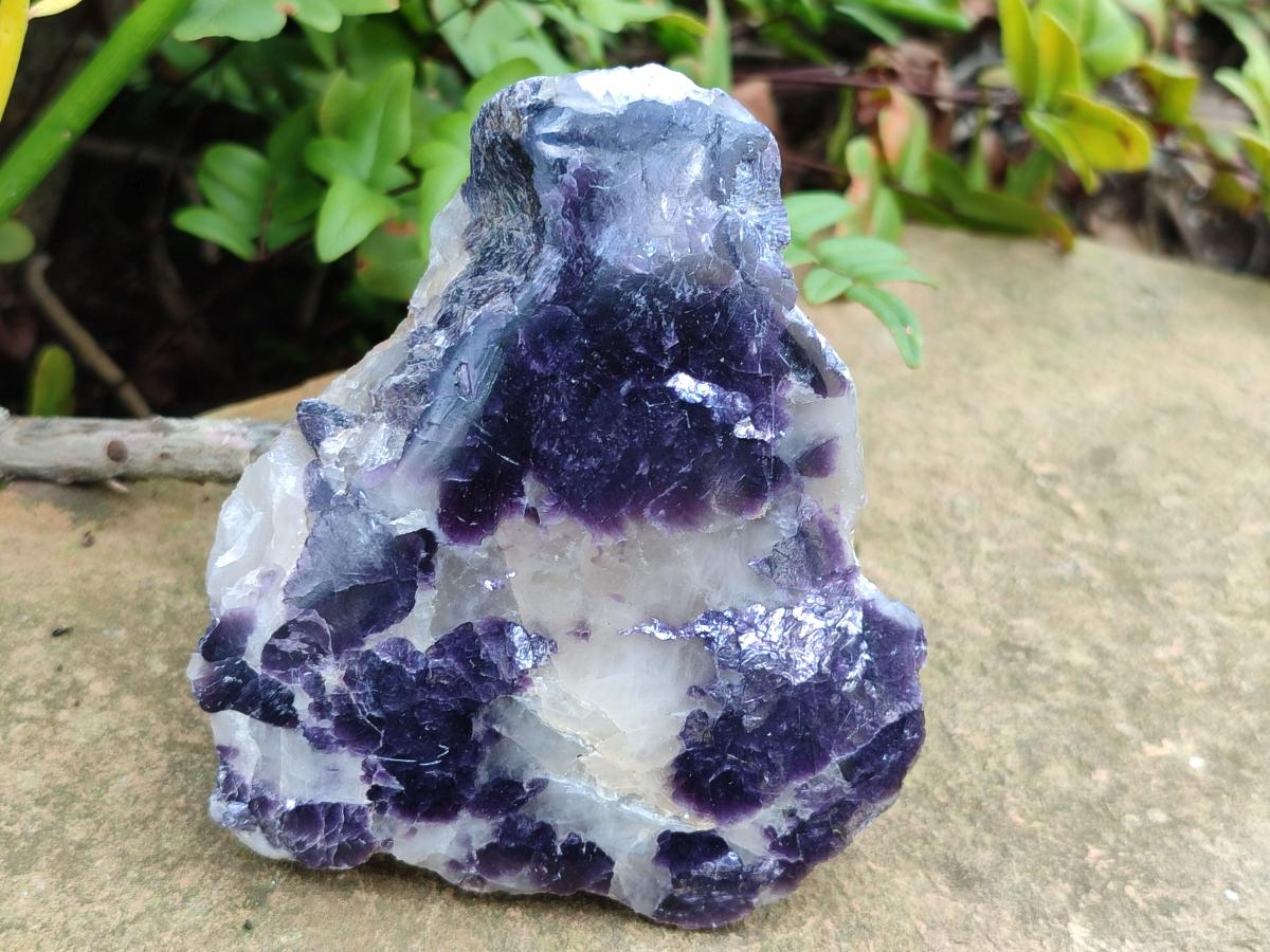 Polished One Side Lithium Silver Leaf Lepidolite Specimens x 6 From Zimbabwe - Toprock Gemstones and Minerals 