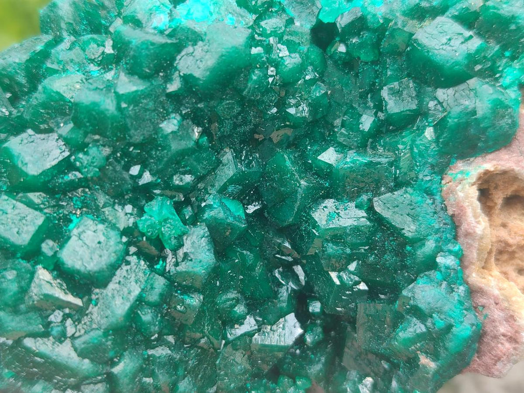 Natural Cabinet Size Dioptase Specimens on Dolomite Matrix x 2 From Tantara Mine, Congo - Toprock Gemstones and Minerals 