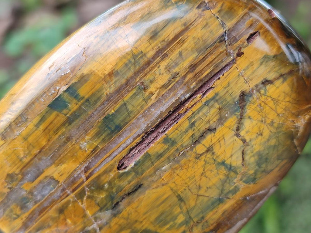 Polished Golden Nellite Tigers Eye Standing Display Pieces x 3 From Prieska, South Africa - Toprock Gemstones and Minerals 