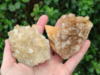 Natural Golden Limonite Quartz Clusters x 12 From Mwinilunga, Zambia - Toprock Gemstones and Minerals 