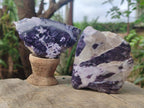 Polished One Side Lithium Silver Leaf Lepidolite Specimens x 12 From Zimbabwe - Toprock Gemstones and Minerals 