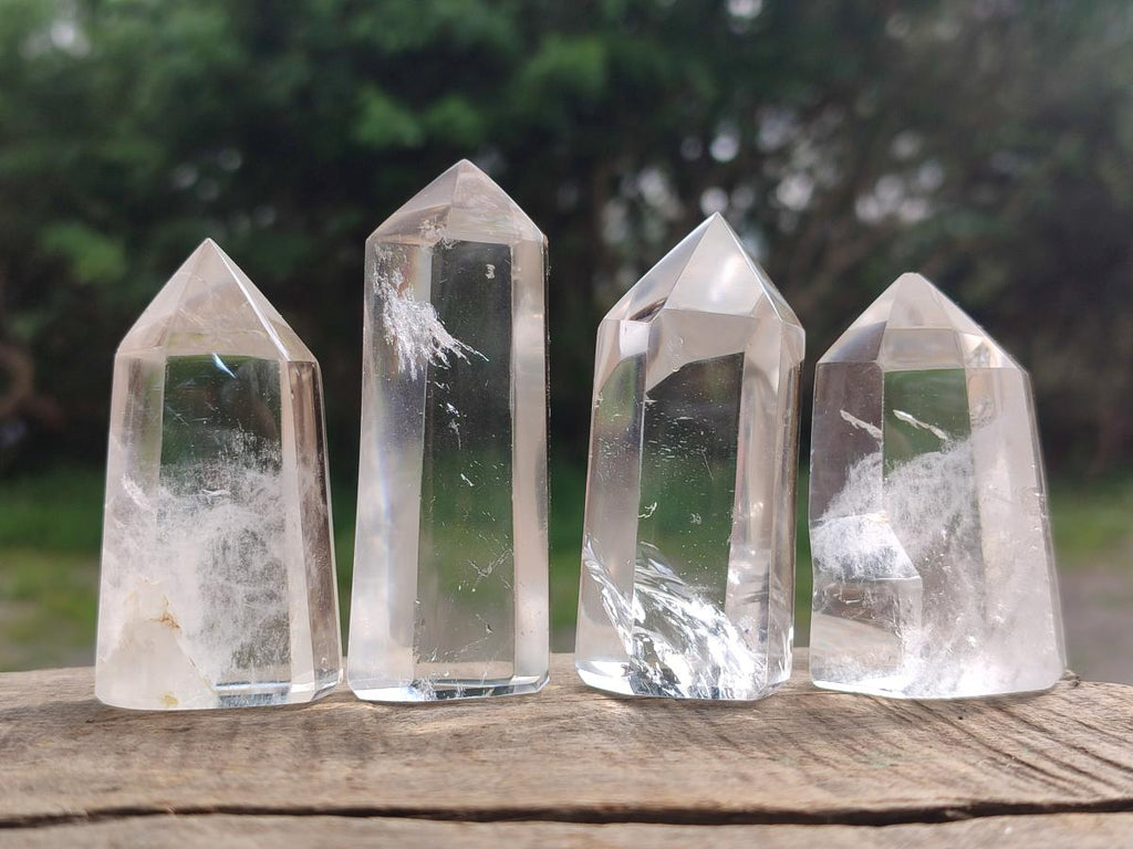 Polished Clear Quartz Crystals x 12 From Madagascar - Toprock Gemstones and Minerals 