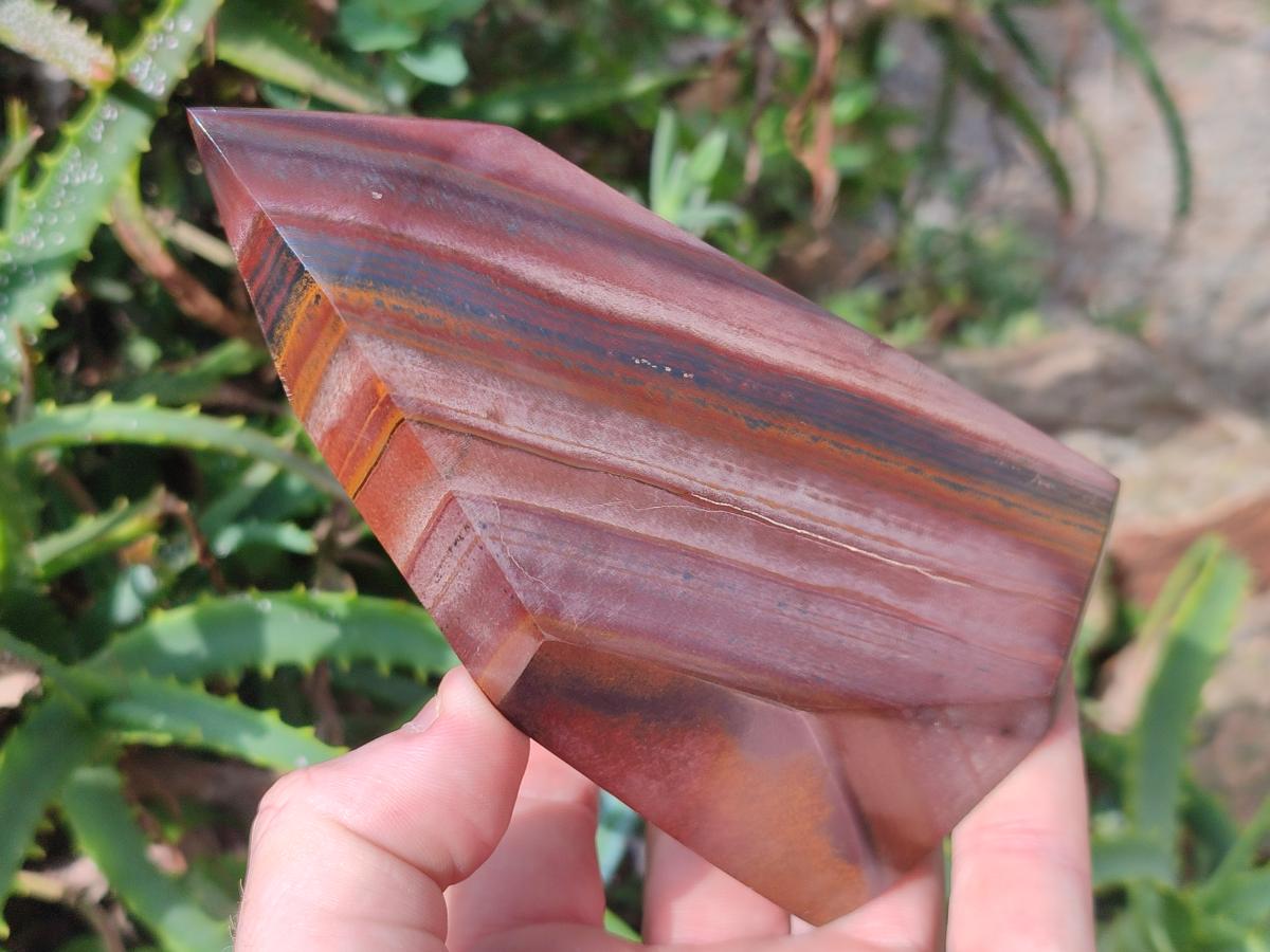 Polished Banded Tiger Iron Display Crystals x 2 From South Africa - Toprock Gemstones and Minerals 