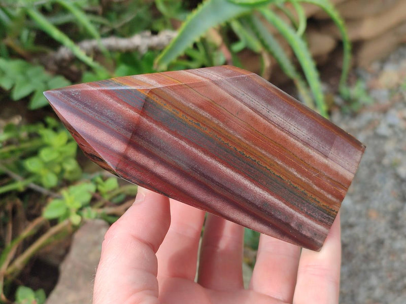 Polished Banded Tiger Iron Display Crystals x 2 From South Africa - Toprock Gemstones and Minerals 