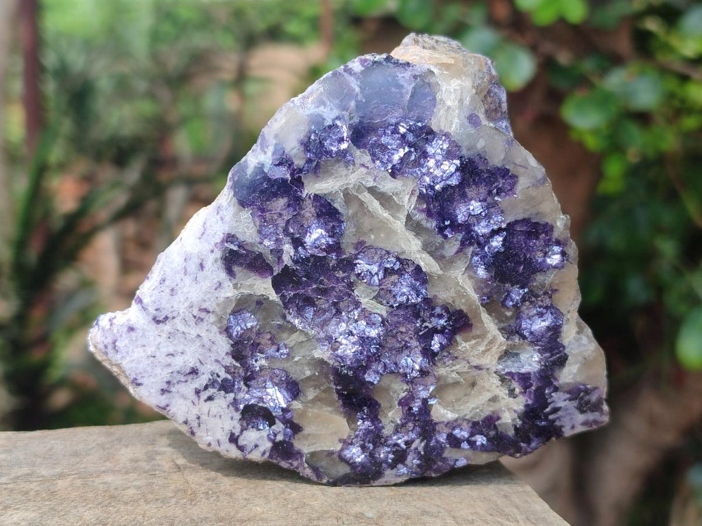 Polished One Side Lithium Silver Leaf Lepidolite Specimens x 6 From Zimbabwe - Toprock Gemstones and Minerals 
