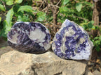 Polished One Side Lithium Silver Leaf Lepidolite Specimens x 6 From Zimbabwe - Toprock Gemstones and Minerals 