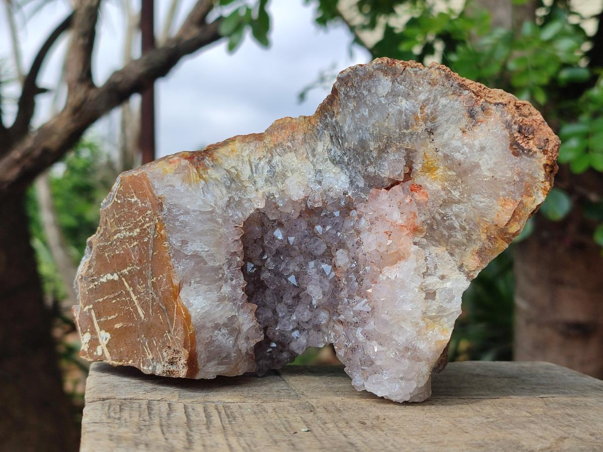 Natural Zululand Amethyst Agate Specimens x 3 From Jozini, South Africa - Toprock Gemstones and Minerals 