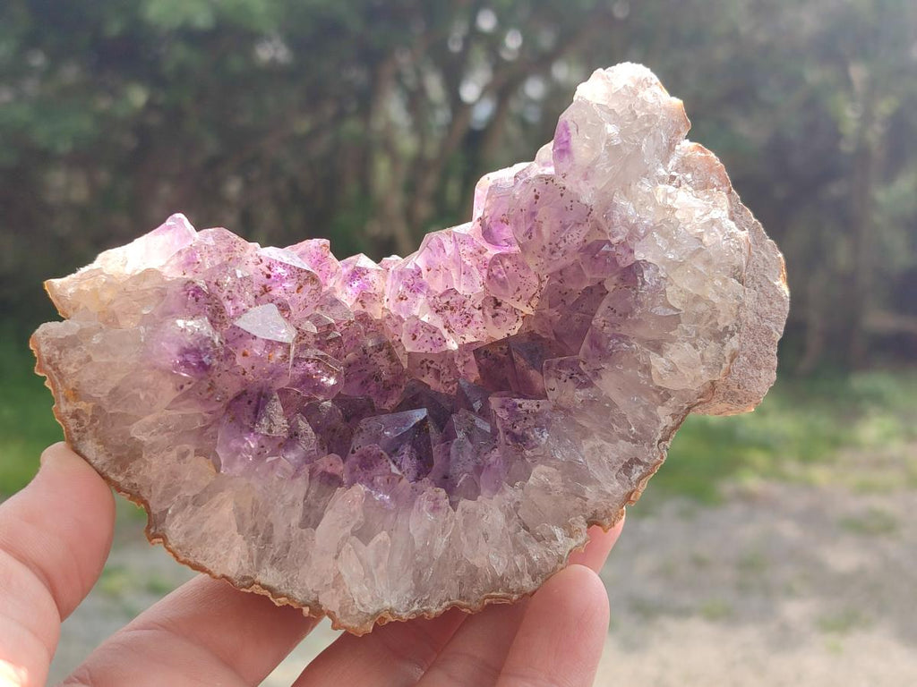 Natural Zululand Amethyst Agate Specimens x 3 From Jozini, South Africa - Toprock Gemstones and Minerals 