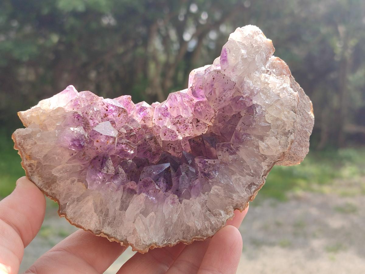 Natural Zululand Amethyst Agate Specimens x 3 From Jozini, South Africa - Toprock Gemstones and Minerals 