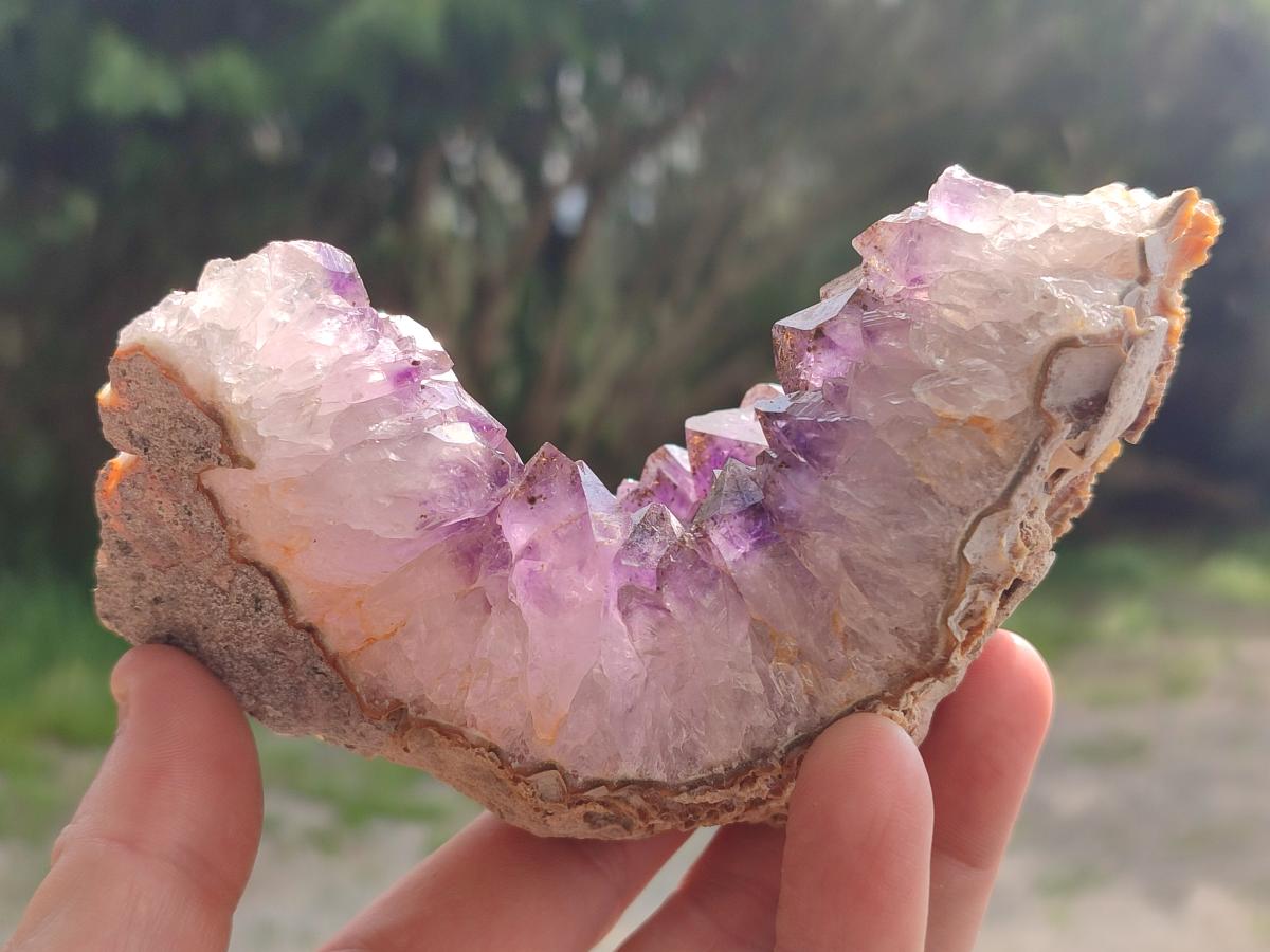 Natural Zululand Amethyst Agate Specimens x 3 From Jozini, South Africa - Toprock Gemstones and Minerals 