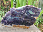 Polished XL Watermelon Fluorite Slice with Natural Edging x 1 From Uis, Namibia - Toprock Gemstones and Minerals 