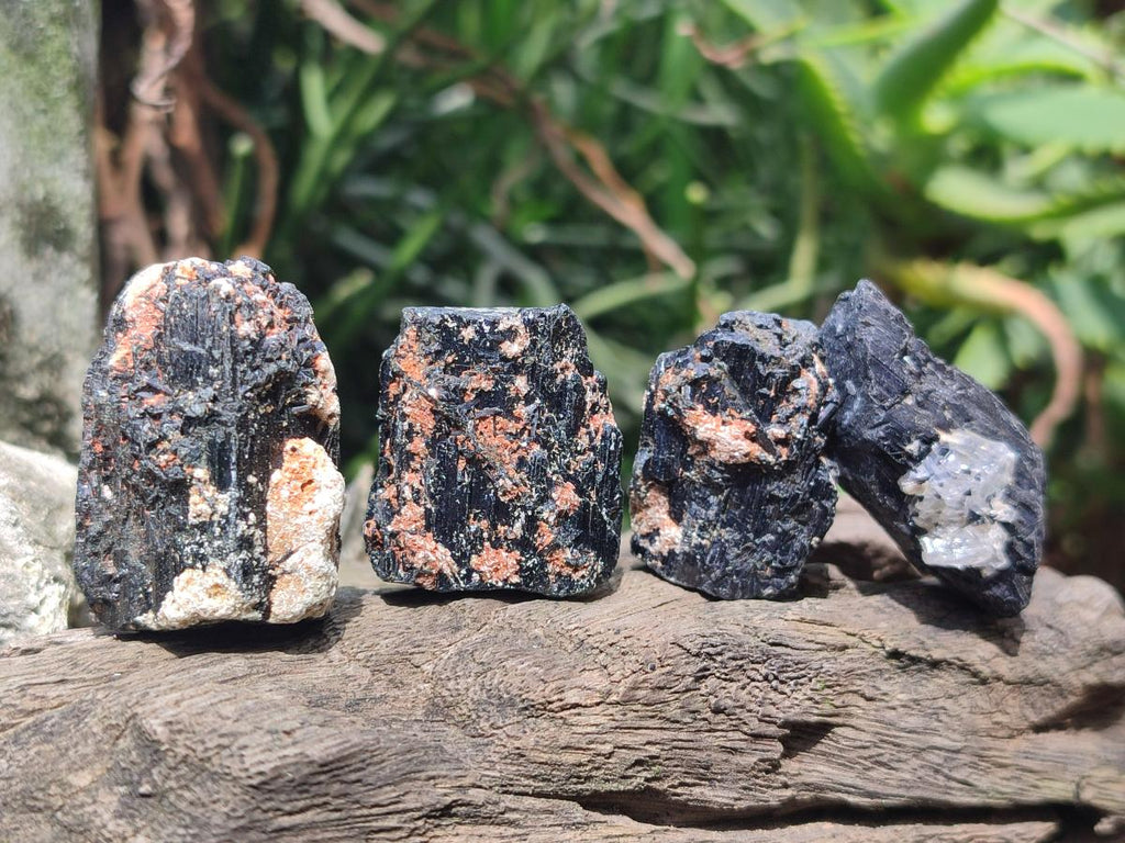 Natural Striated Schorl Black Tourmaline Crystals x 36 From Zimbabwe - Toprock Gemstones and Minerals 