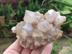 Natural Cascading White Phantom Smokey Luena Quartz Clusters x 6 From Luena, Congo - Toprock Gemstones and Minerals 