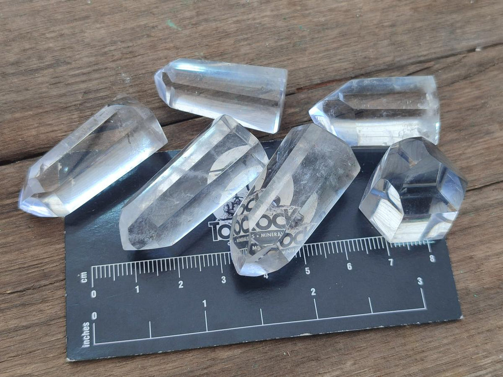 Polished Clear and Smokey Quartz Crystals x 35 From Madagascar - Toprock Gemstones and Minerals 