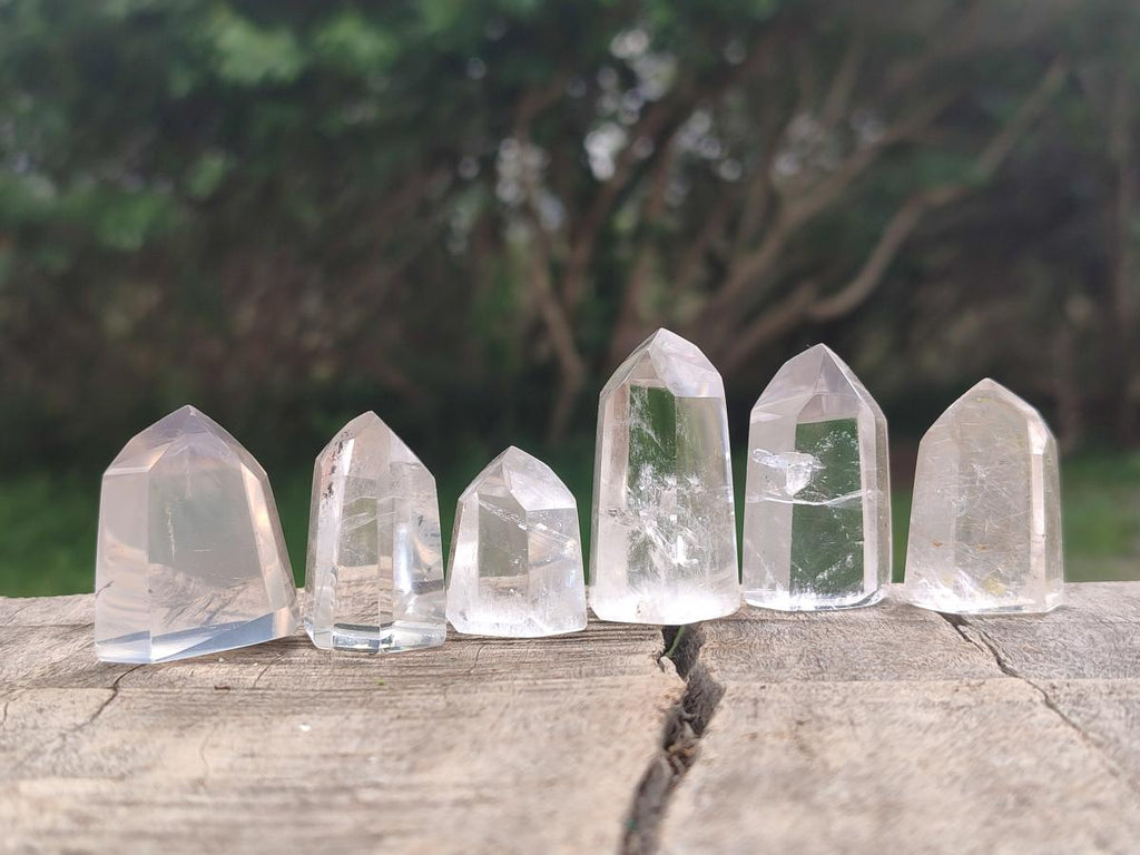 Polished Clear and Smokey Quartz Crystals x 35 From Madagascar - Toprock Gemstones and Minerals 