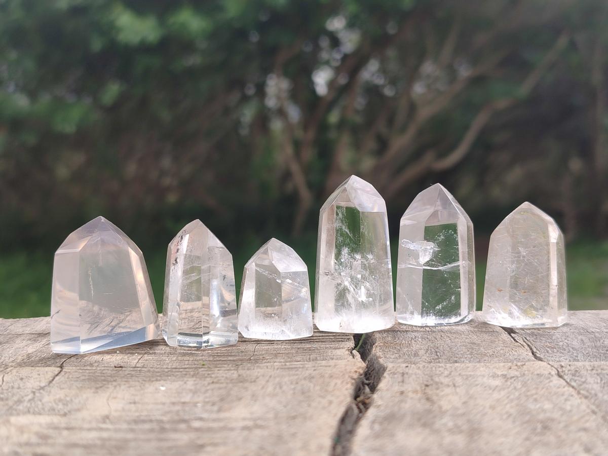 Polished Clear and Smokey Quartz Crystals x 35 From Madagascar - Toprock Gemstones and Minerals 
