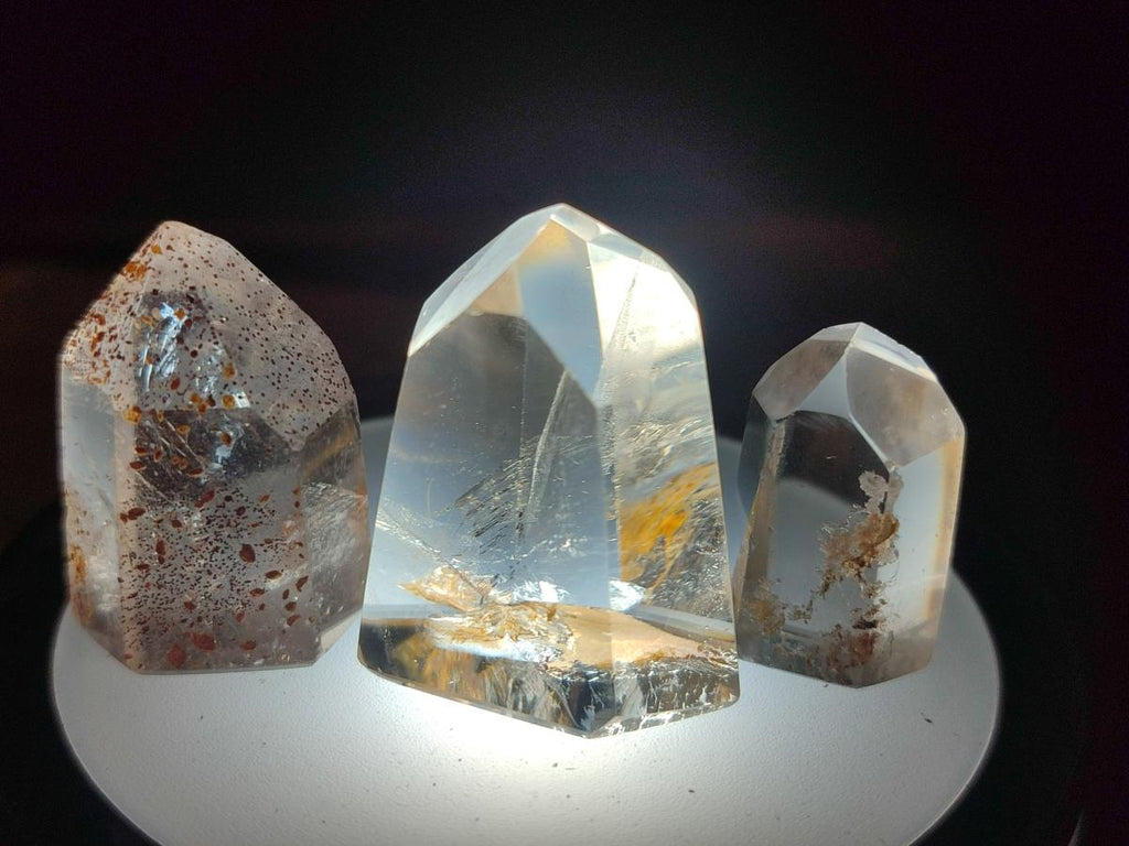 Polished Clear and Smokey Quartz Crystals x 35 From Madagascar - Toprock Gemstones and Minerals 