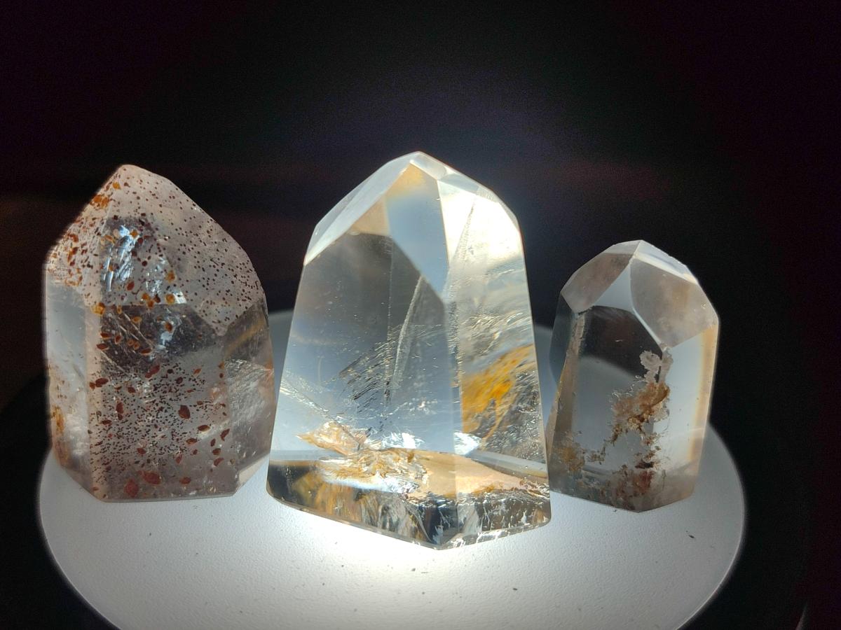 Polished Clear and Smokey Quartz Crystals x 35 From Madagascar - Toprock Gemstones and Minerals 