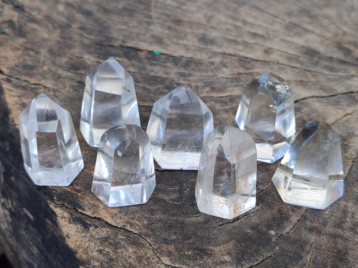 Polished Clear and Smokey Quartz Crystals x 35 From Madagascar - Toprock Gemstones and Minerals 